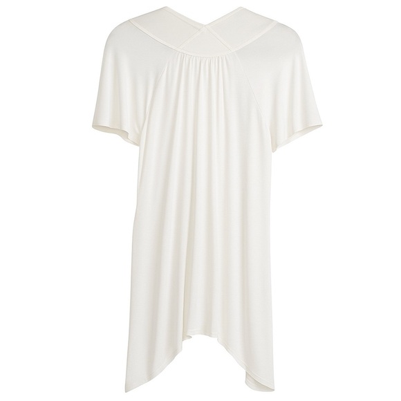 New Ella Moss Boho V-Neck Short Sleeve Tunic Dress Beach Coverup Summer Top XS - Picture 3 of 5